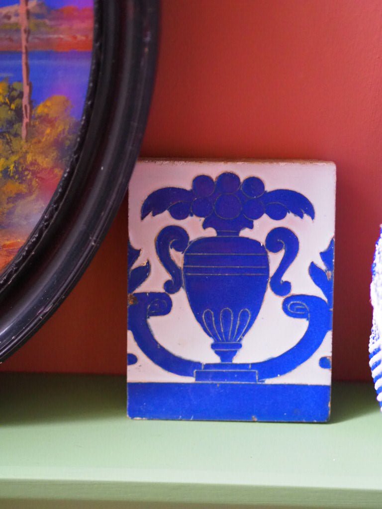 antique portuguese tile - urn - Natalia Willmott