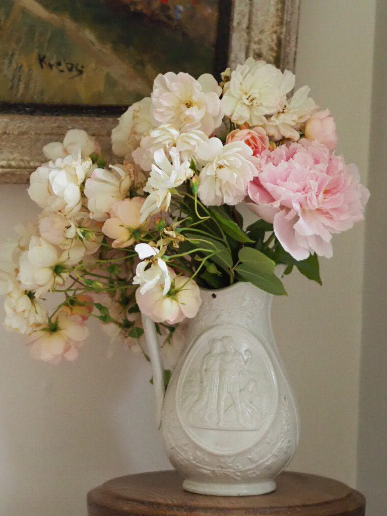 Antique Relief-Moulded Creamware Jug – Childhood (Spring) and Youth (Summer) - Natalia Willmott