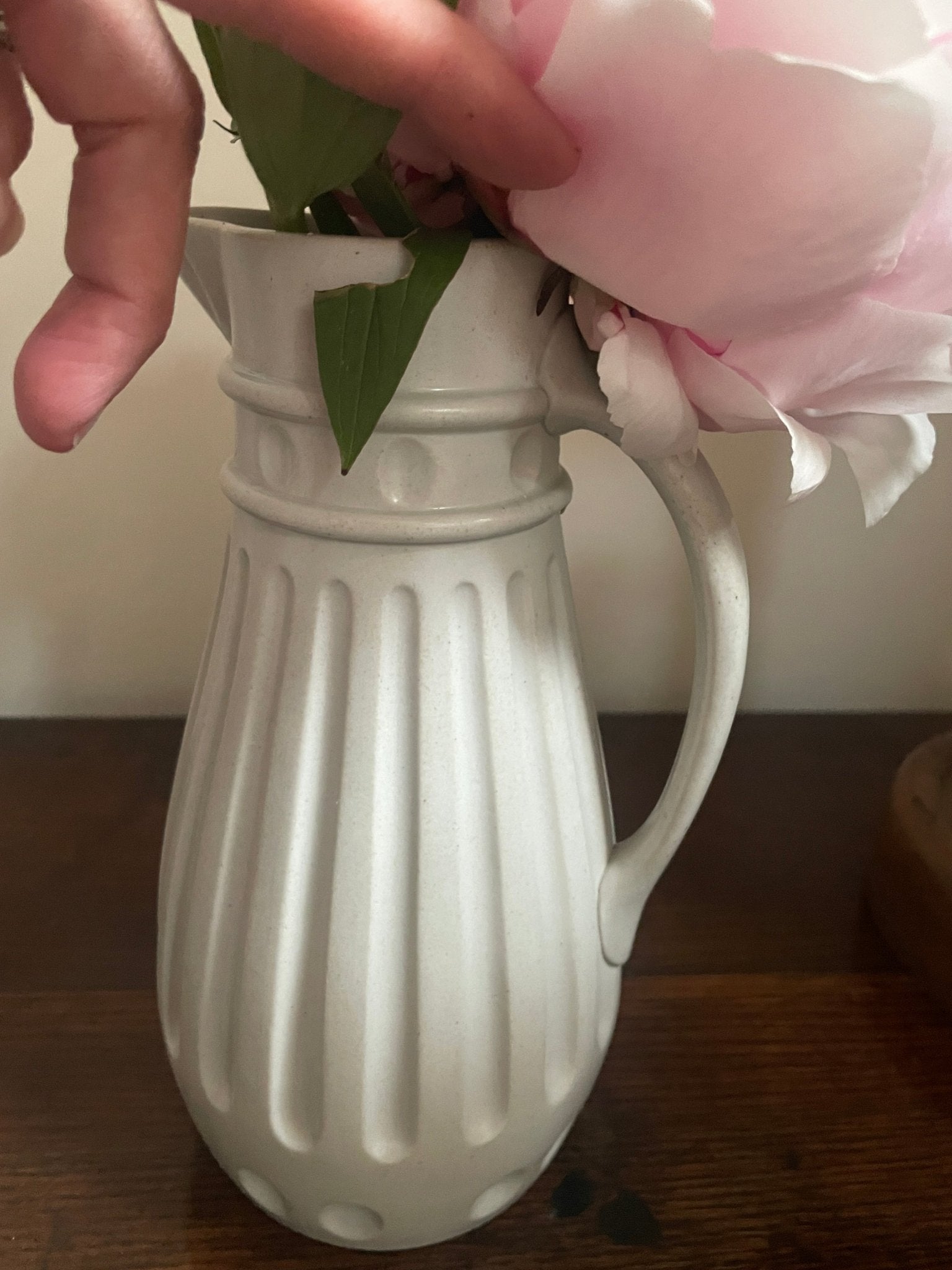 Antique Relief moulded jug Charles Meigh & Son Fluted design - Natalia Willmott