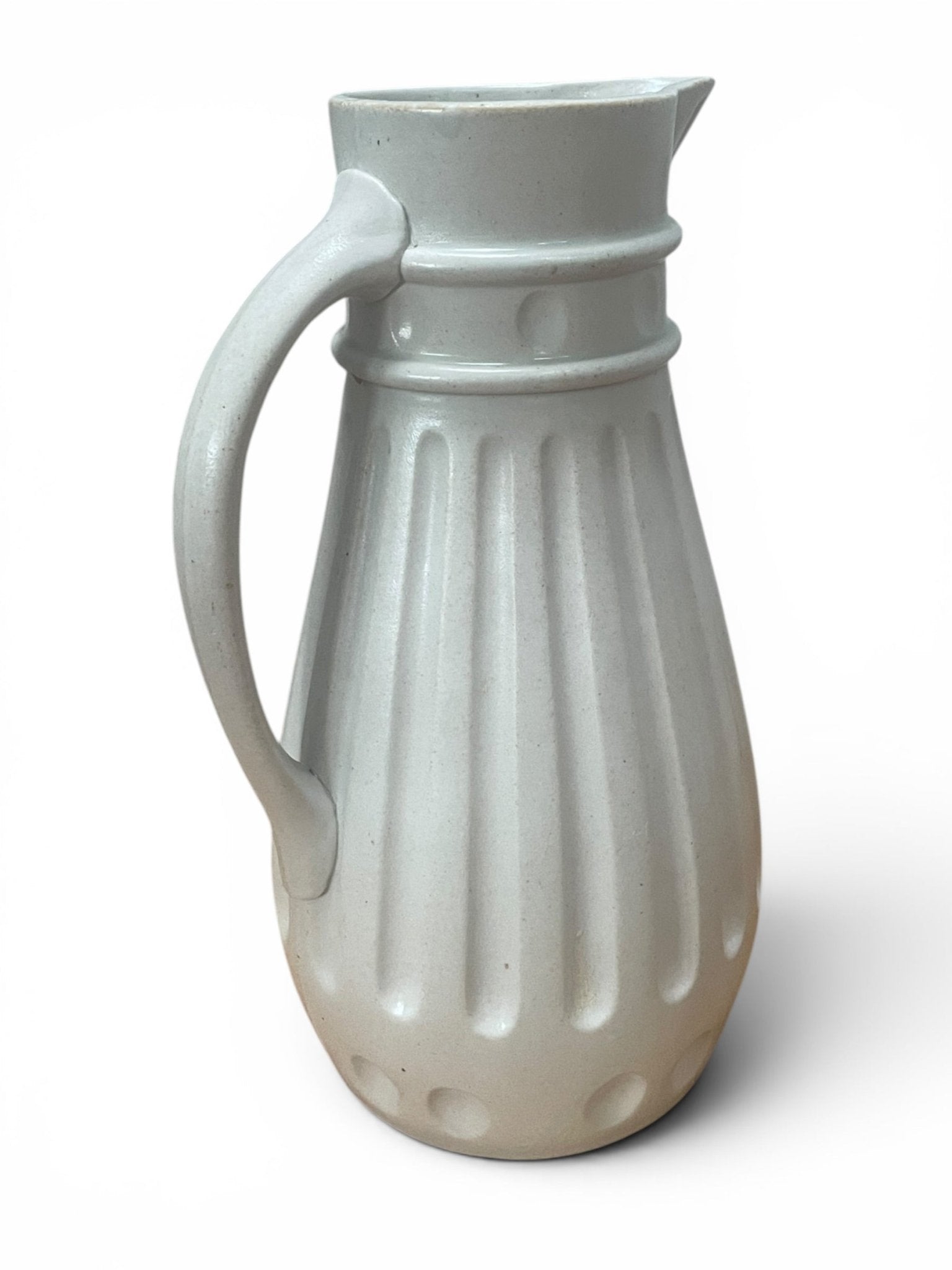 Antique Relief moulded jug Charles Meigh & Son Fluted design - Natalia Willmott