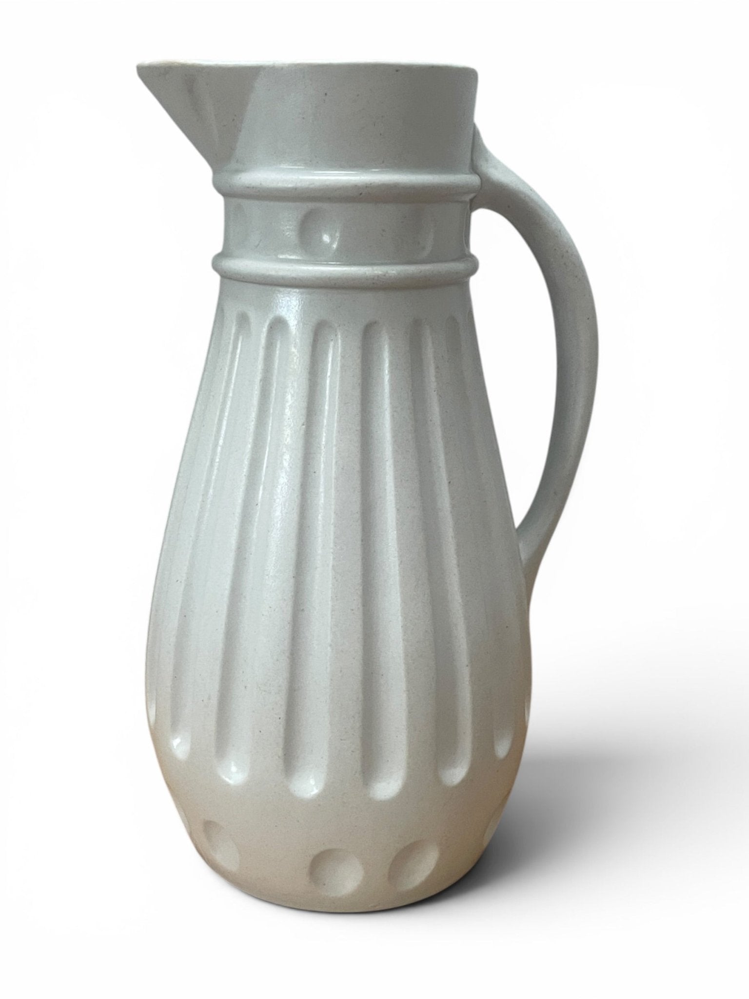 Antique Relief moulded jug Charles Meigh & Son Fluted design - Natalia Willmott