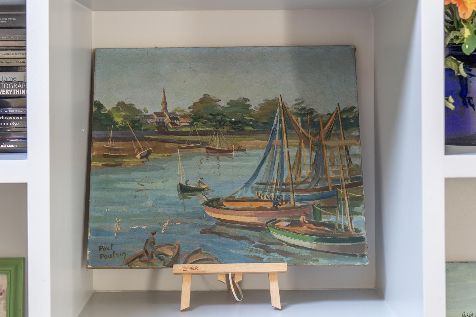 Barques à Loctudy "Boats" by Paul Poulain oil on canvas - Natalia Willmott