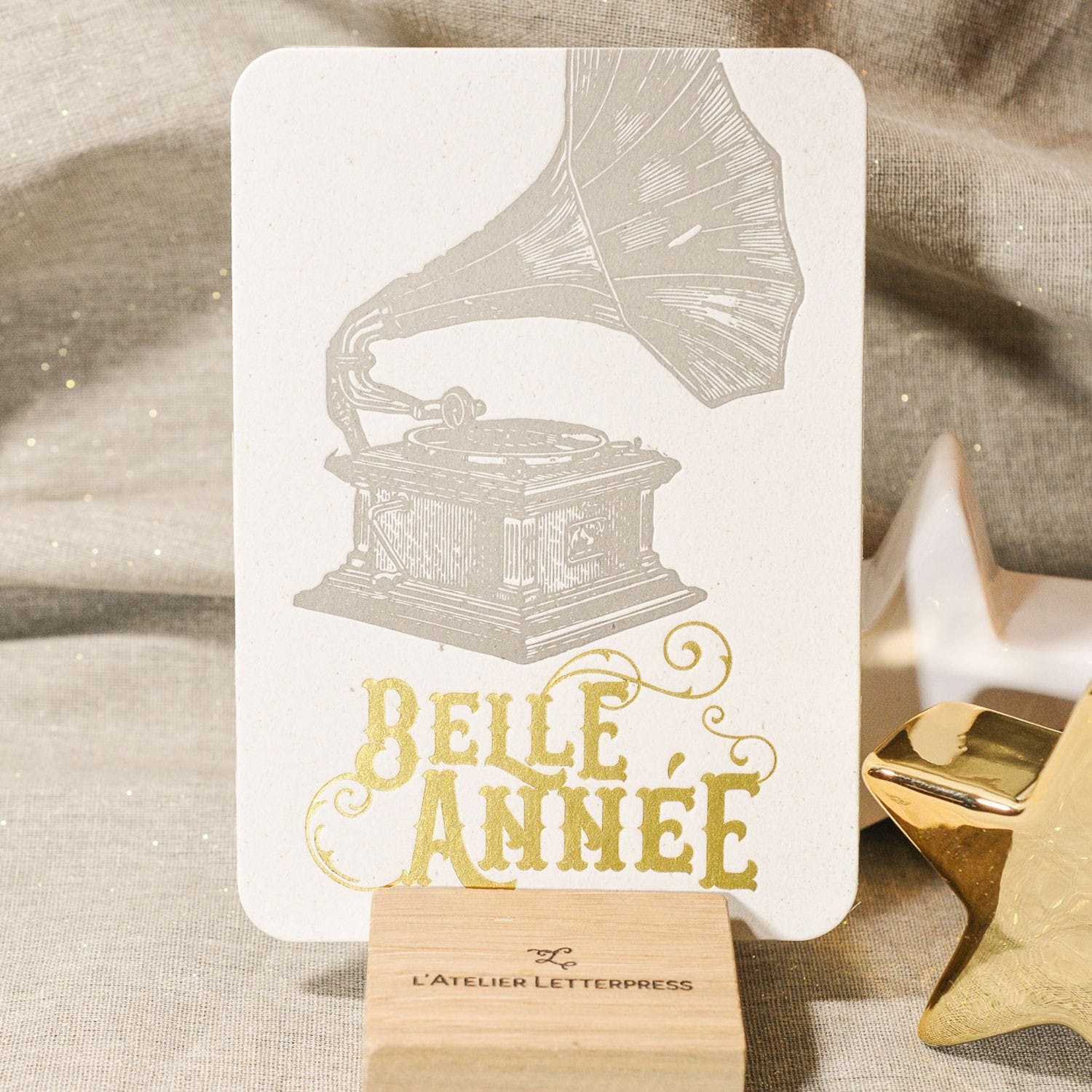 Belle Année luxury letterpress card - Natalia Willmott