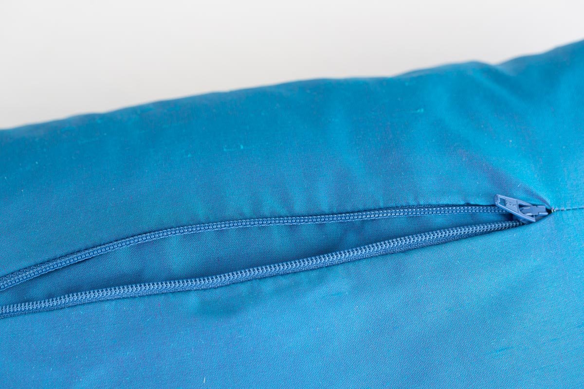 Boteh Blue SILK CUSHION by My Billet Doux - Natalia Willmott