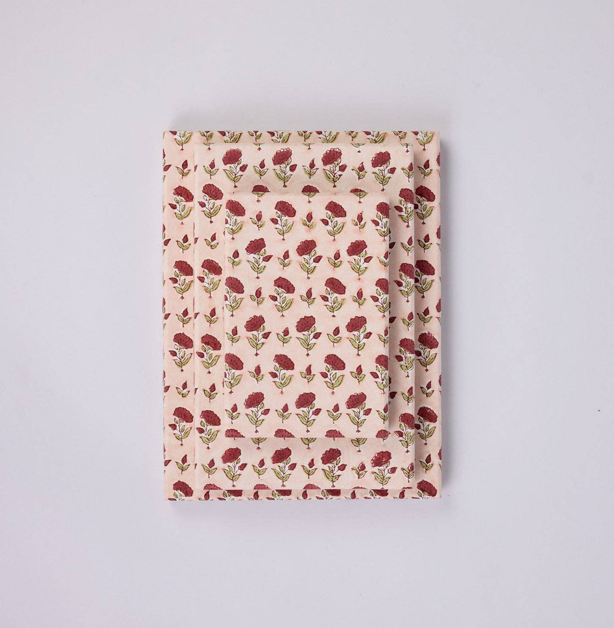 Boxed Decorative Enamelled Tray (Small) - Ditsy Floral Scarlet - Natalia Willmott