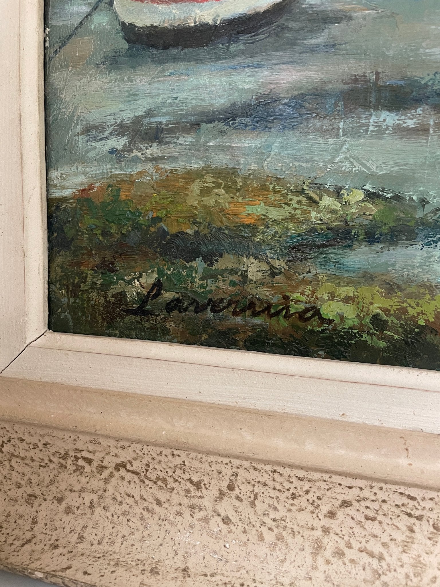 Breton port oil painting - Natalia Willmott