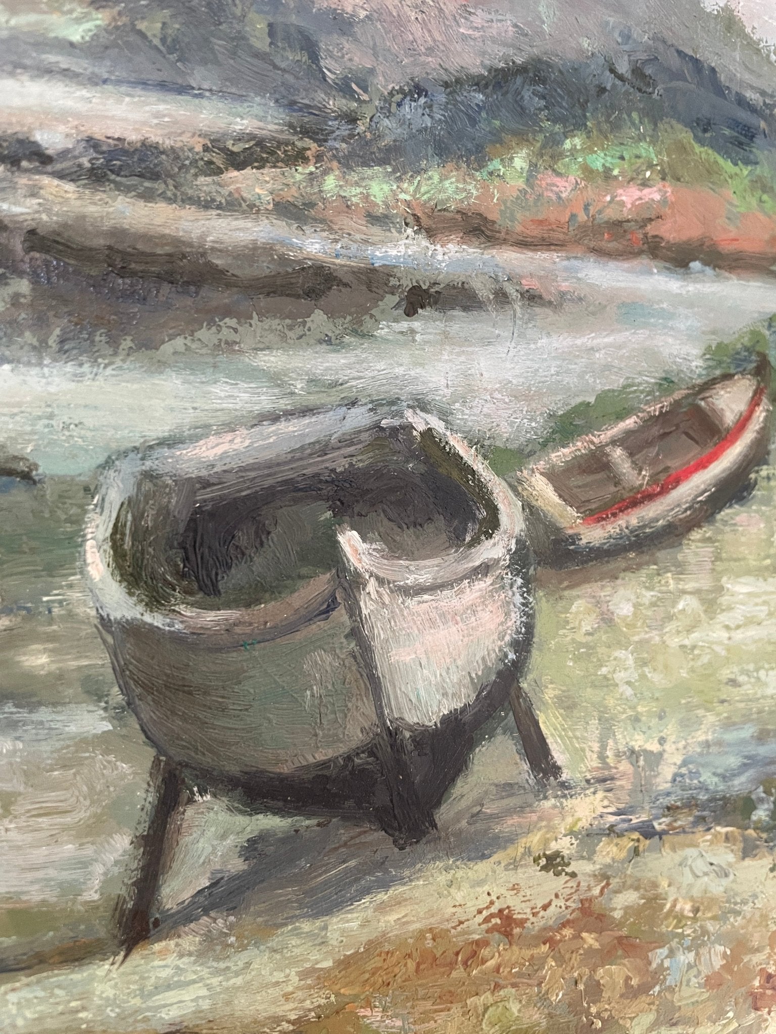 Breton port oil painting - Natalia Willmott