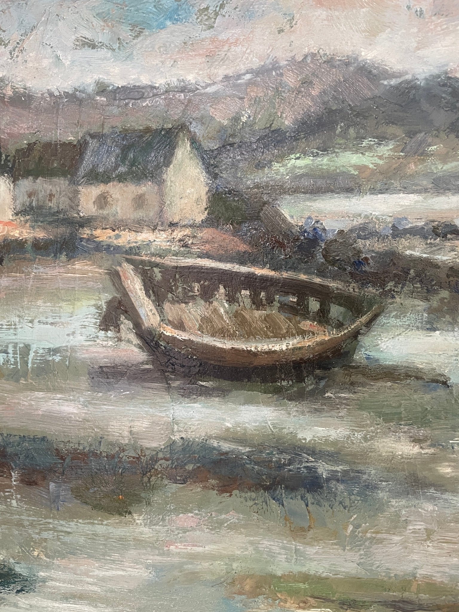Breton port oil painting - Natalia Willmott