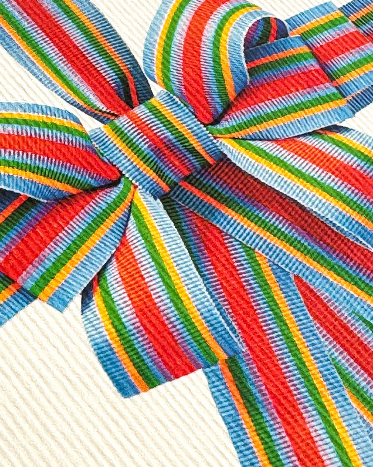 Candy Stripe Bow Greeting Card | Birthday Card - Natalia Willmott