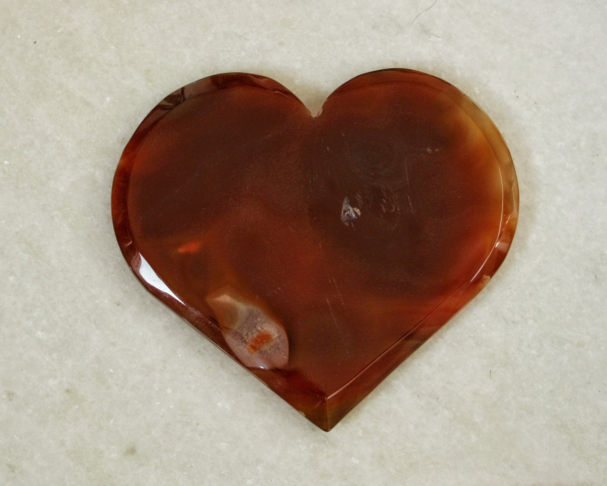 Carnelian quartz heart slice/coaster - Natalia Willmott