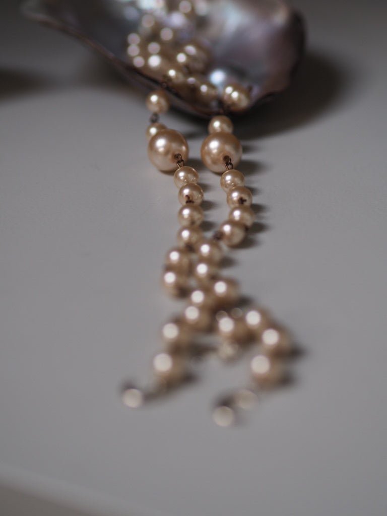 Celestial rose pearls earrings and necklace - Natalia Willmott