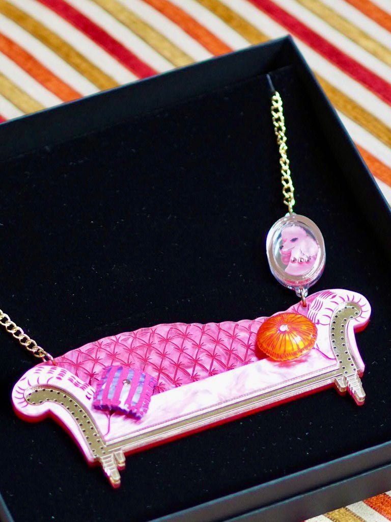 Chaise Longue Necklace Interior Curve for Tatty Devine - Natalia Willmott