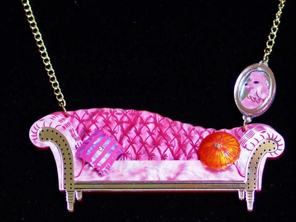 Chaise Longue Necklace Interior Curve for Tatty Devine - Natalia Willmott