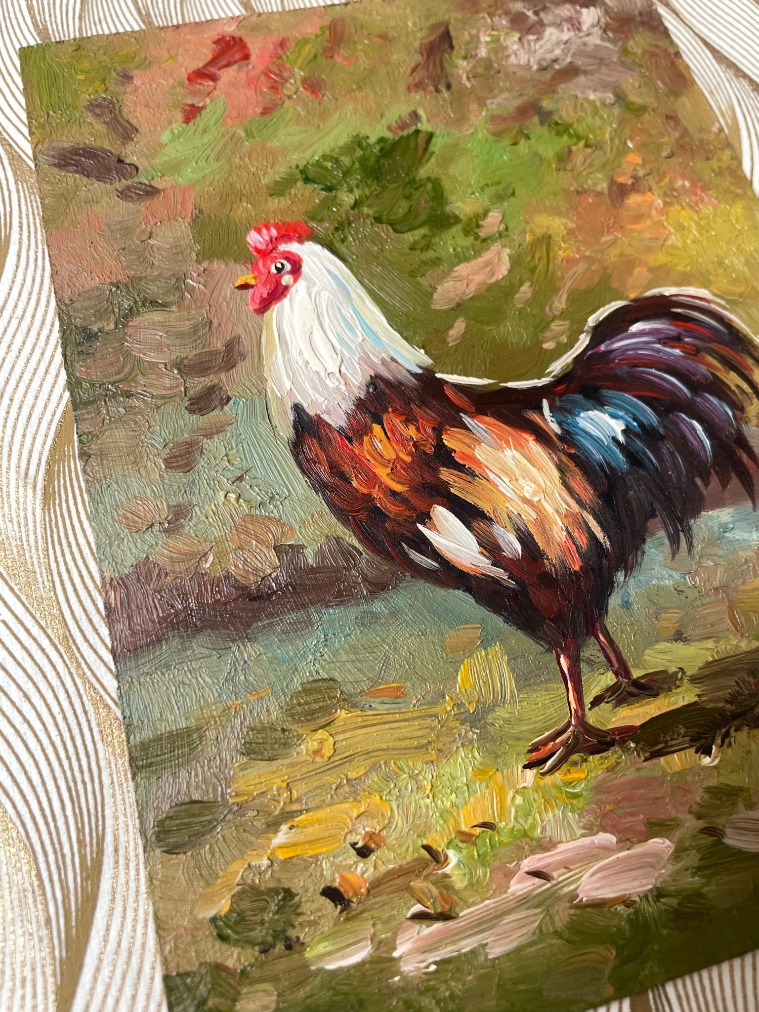 "Chicken" oil painting - Natalia Willmott