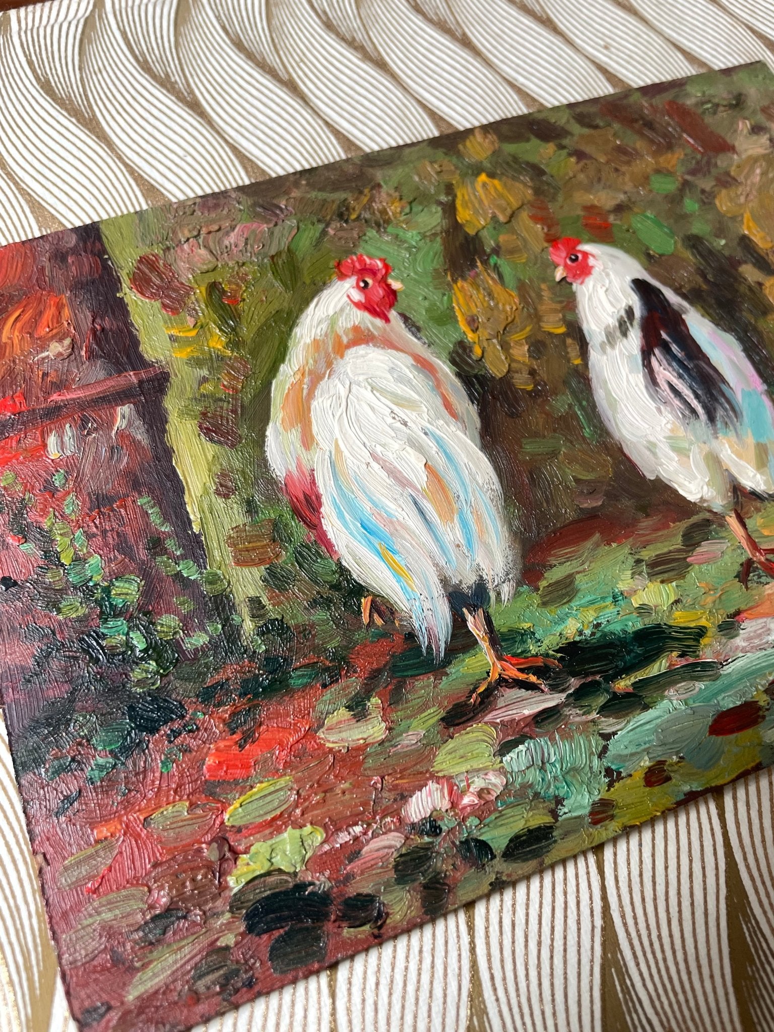 "Chicken" oil painting - Natalia Willmott