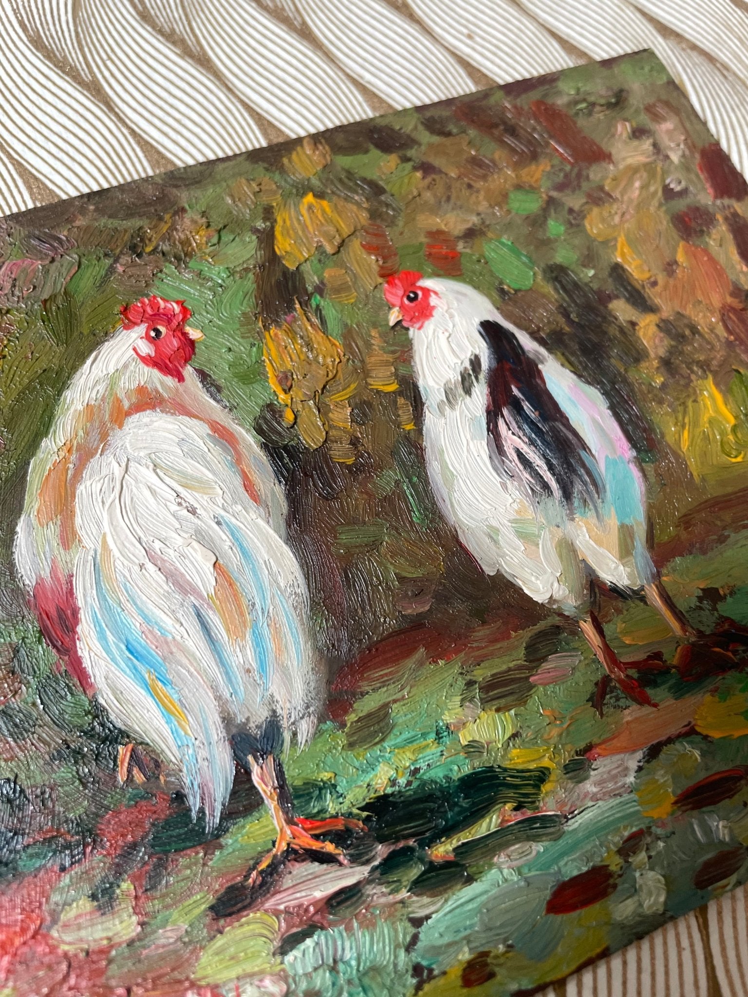 "Chicken" oil painting - Natalia Willmott
