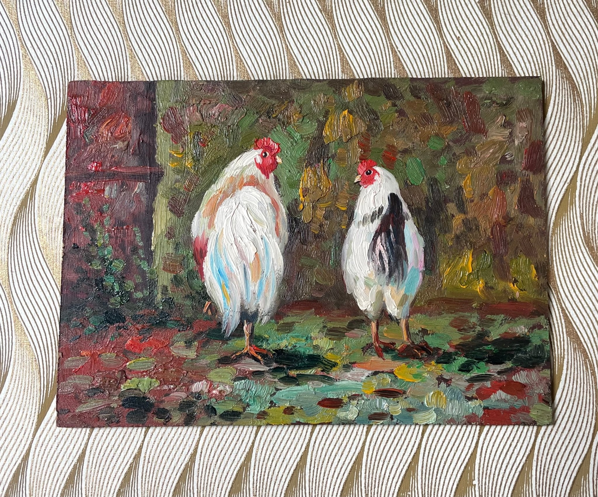 "Chicken" oil painting - Natalia Willmott
