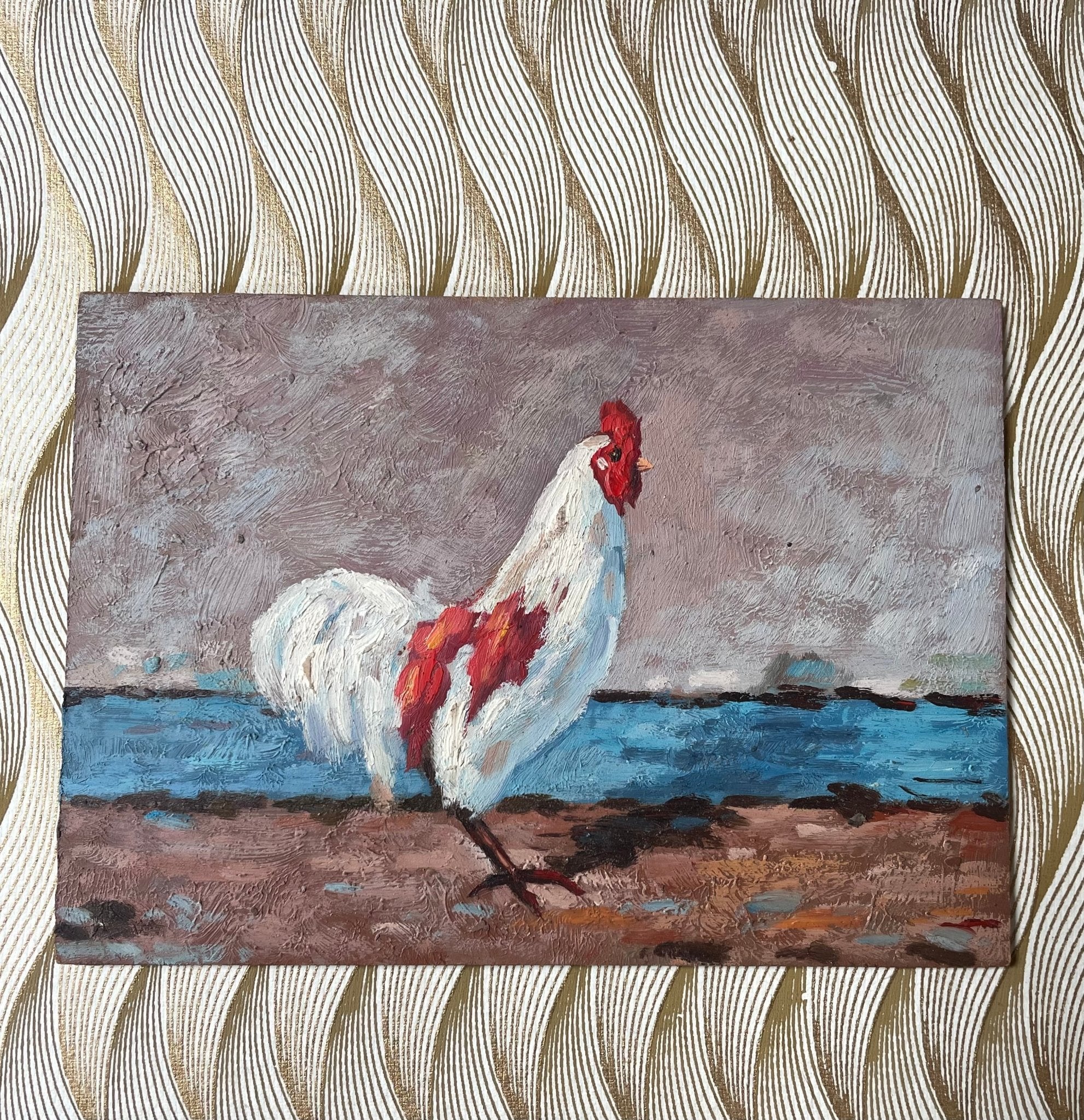 "Chicken" oil painting - Natalia Willmott