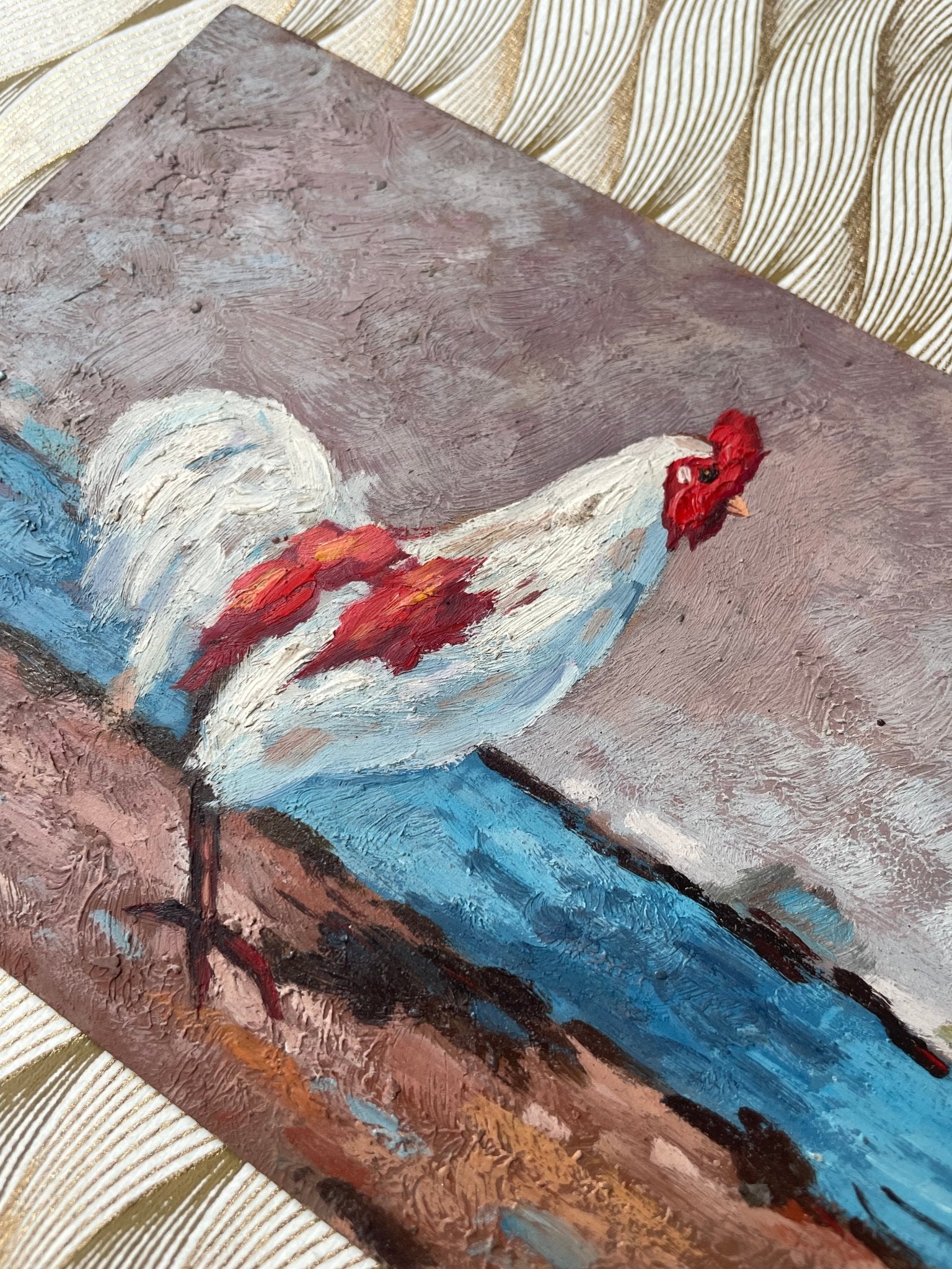 "Chicken" oil painting - Natalia Willmott