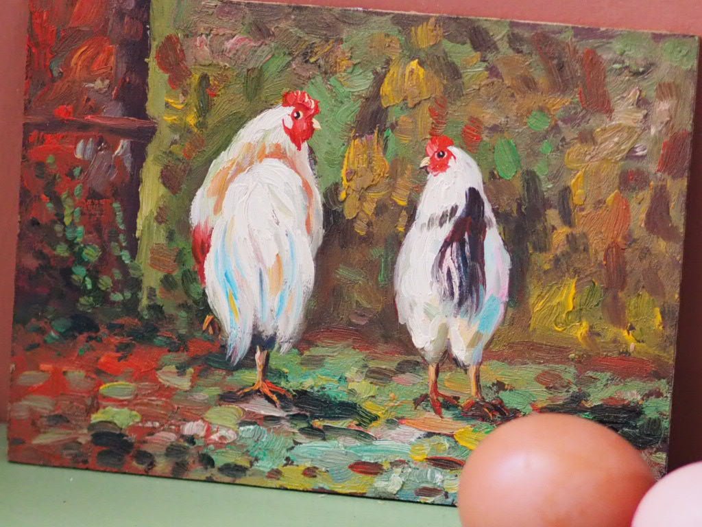"Chicken" oil painting - Natalia Willmott