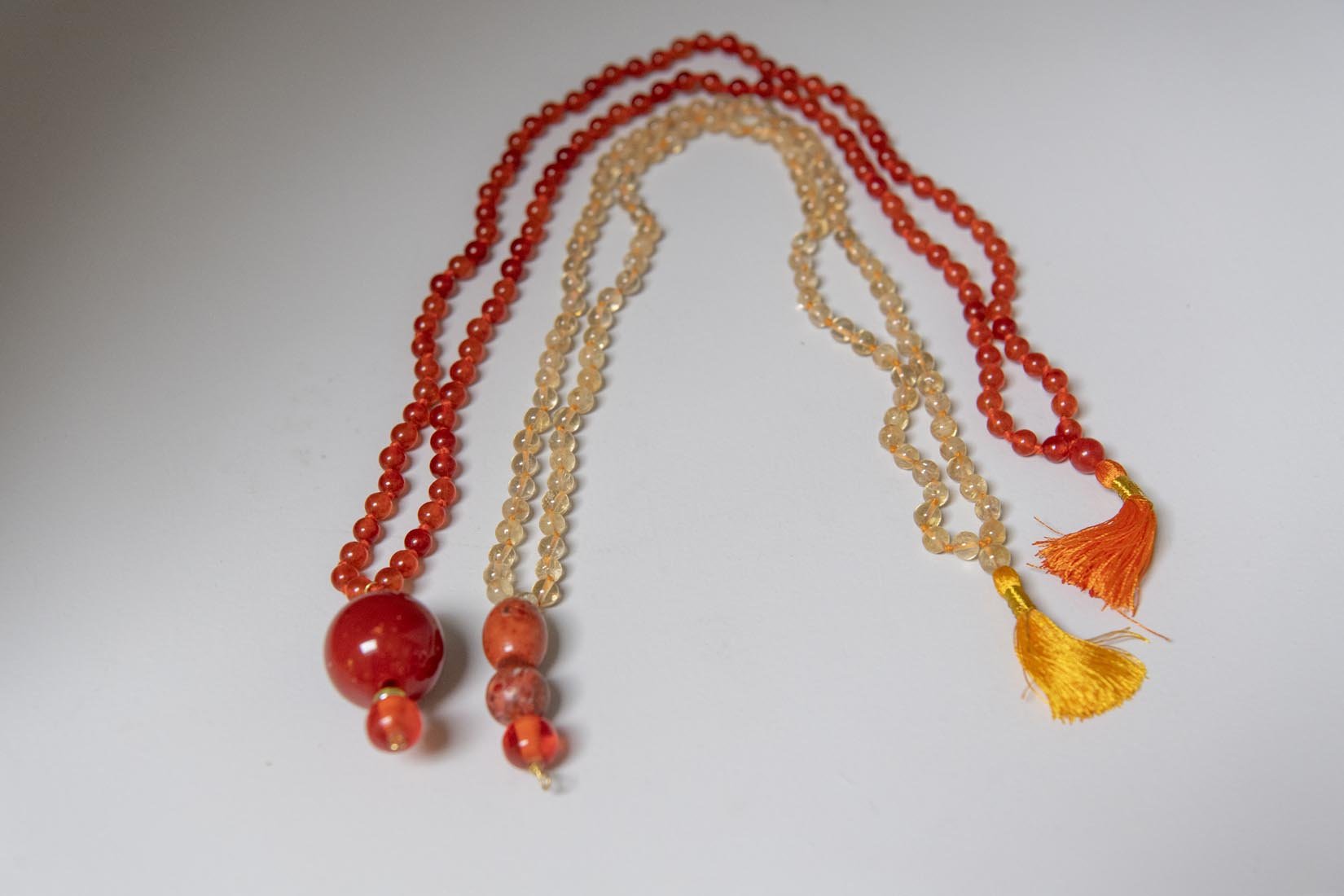 Citrine and carnelian necklaces - Natalia Willmott