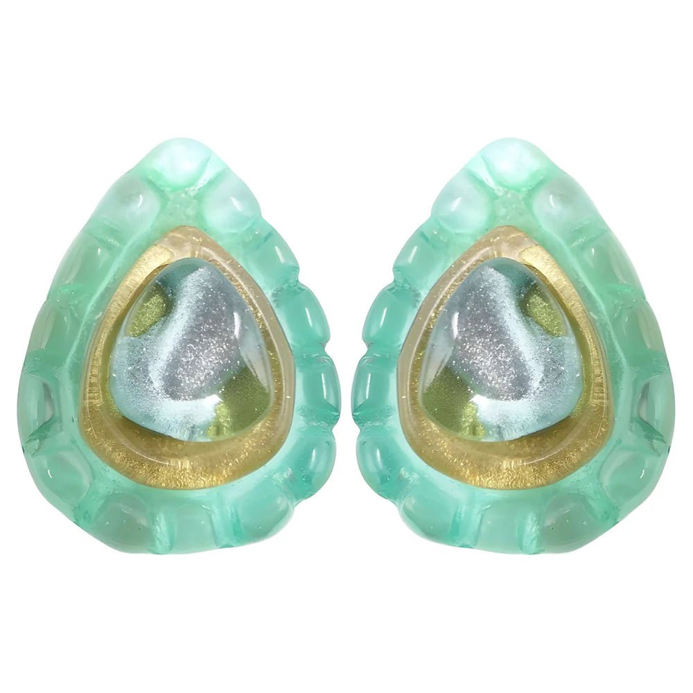 Clip on earrings "Liliane" spearmint - Natalia Willmott