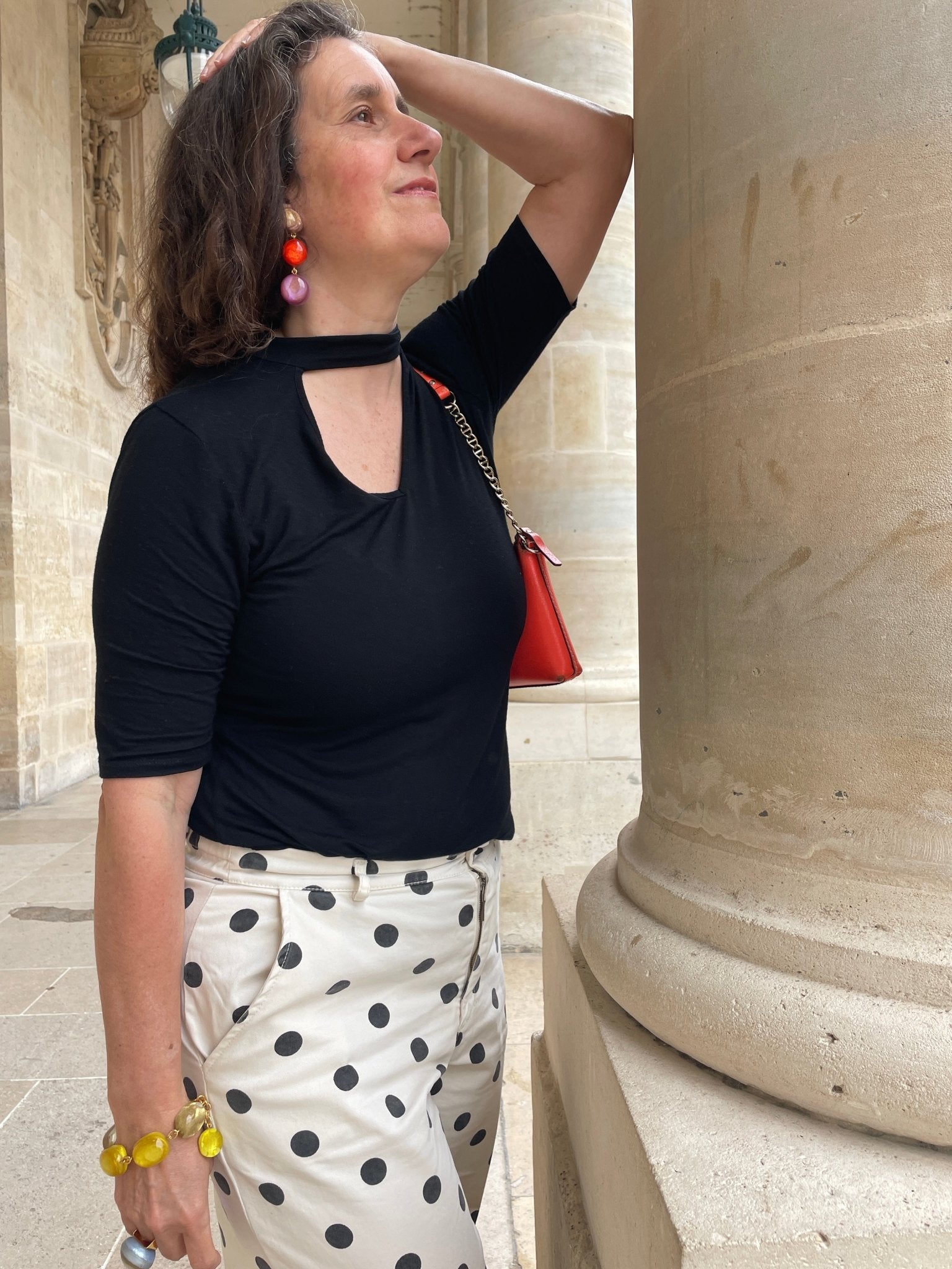Clip on earrings "Lizzy" Multirose DOMINIQUE DENAIVE Paris - Natalia Willmott