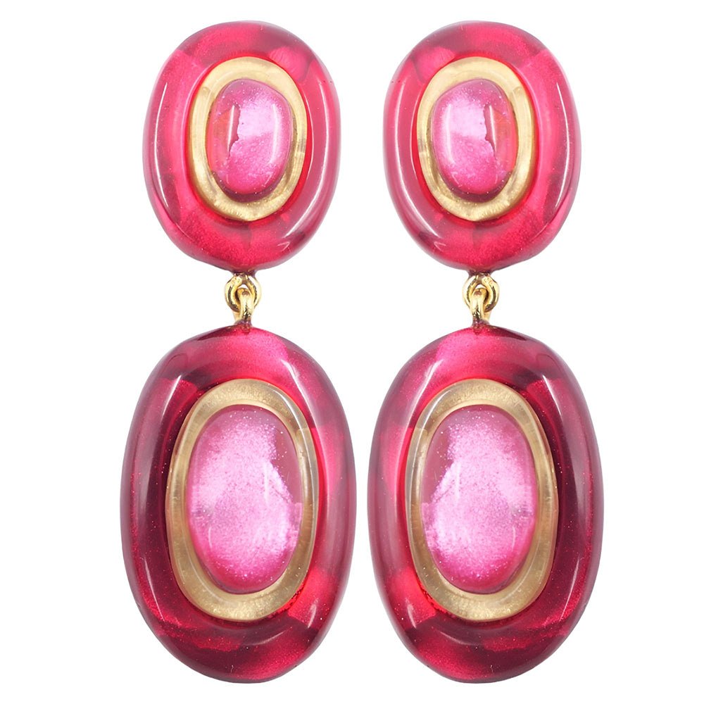 Clip on earrings "ovale" Laurence Pomegranate - Natalia Willmott