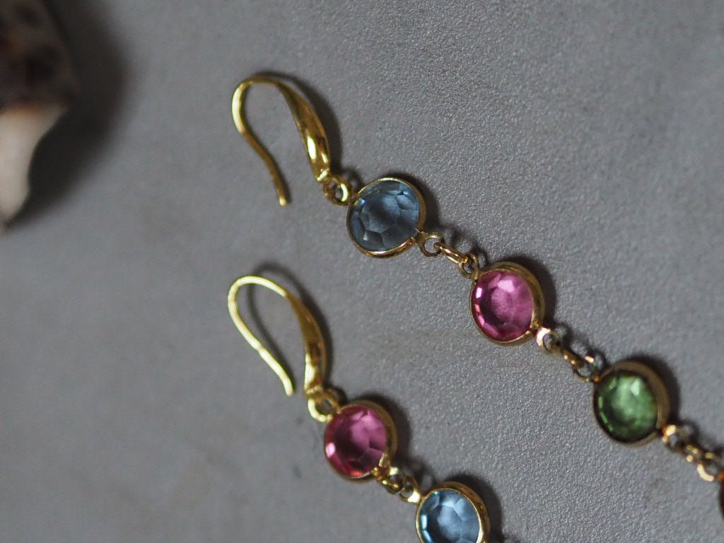 Crystal earrings and necklace pastel hearts - Natalia Willmott