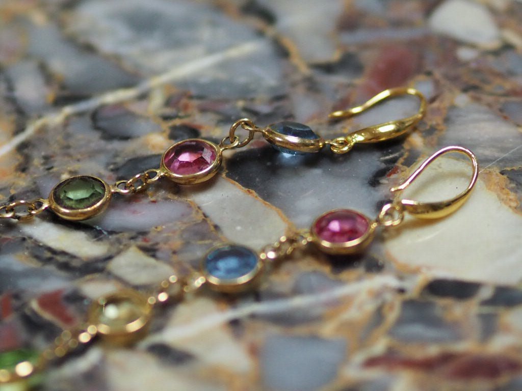 Crystal earrings and necklace pastel hearts - Natalia Willmott