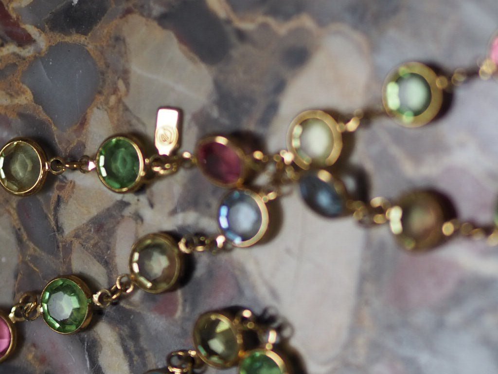 Crystal earrings and necklace pastel hearts - Natalia Willmott