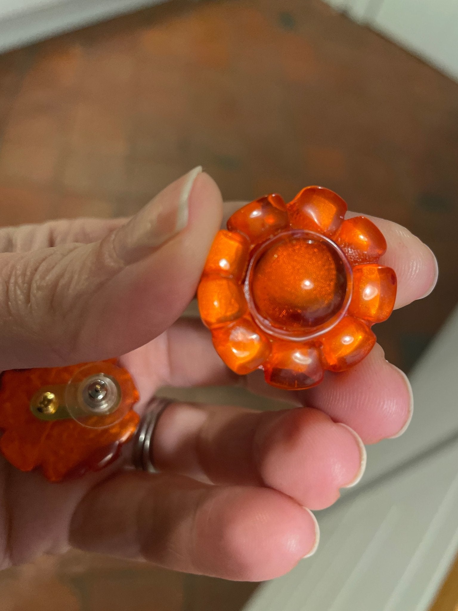 Earrings "Petra " tangerine - Natalia Willmott