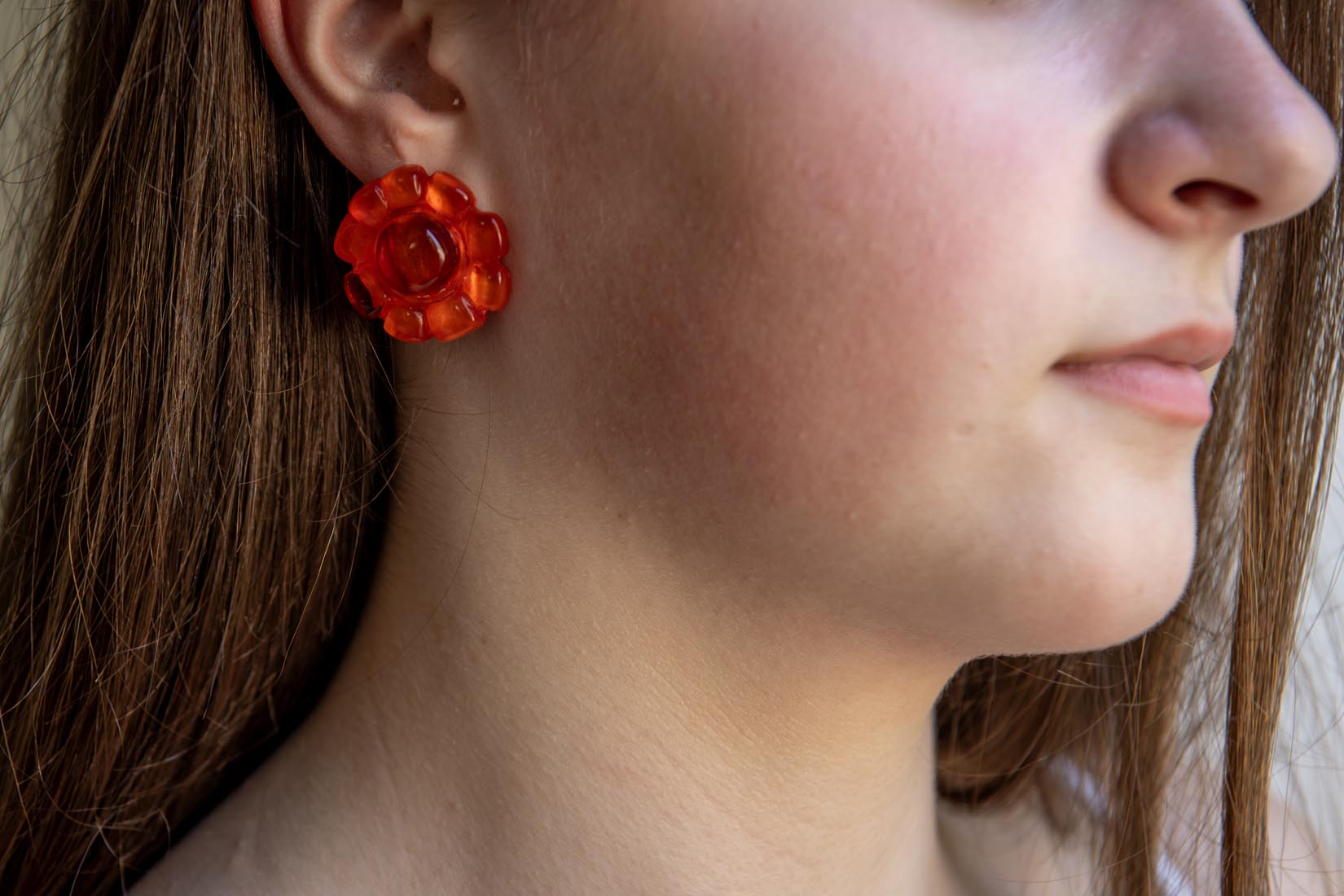 Earrings "Petra " tangerine - Natalia Willmott