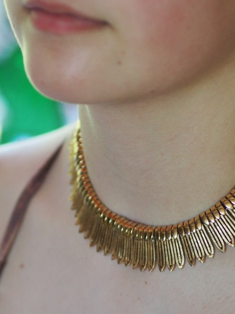 Egyptian revival Trifari 1960’s choker necklace - Natalia Willmott