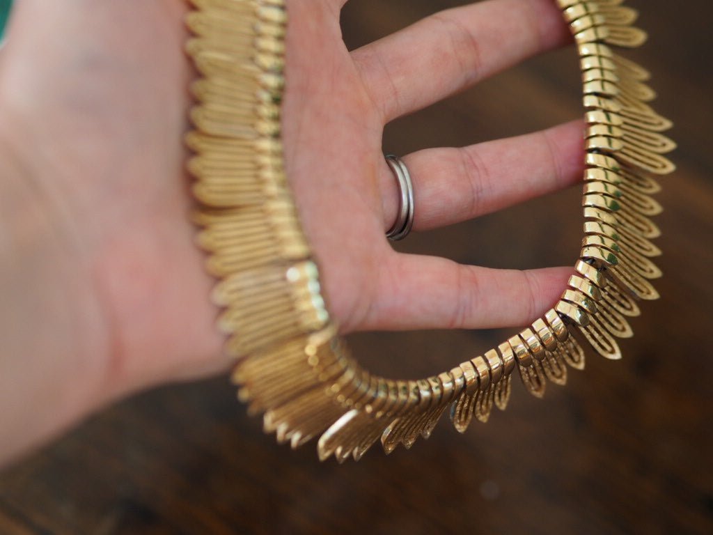 Egyptian revival Trifari 1960’s choker necklace - Natalia Willmott