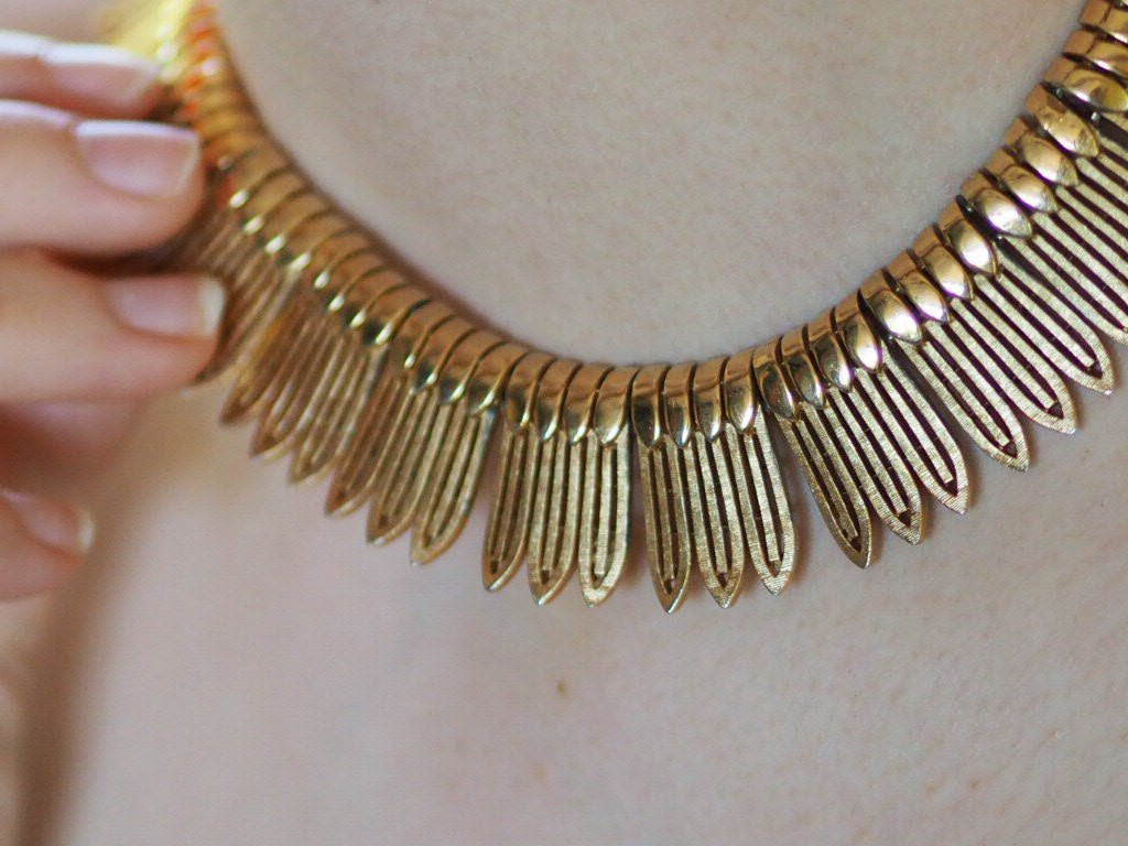 Egyptian revival Trifari 1960’s choker necklace - Natalia Willmott