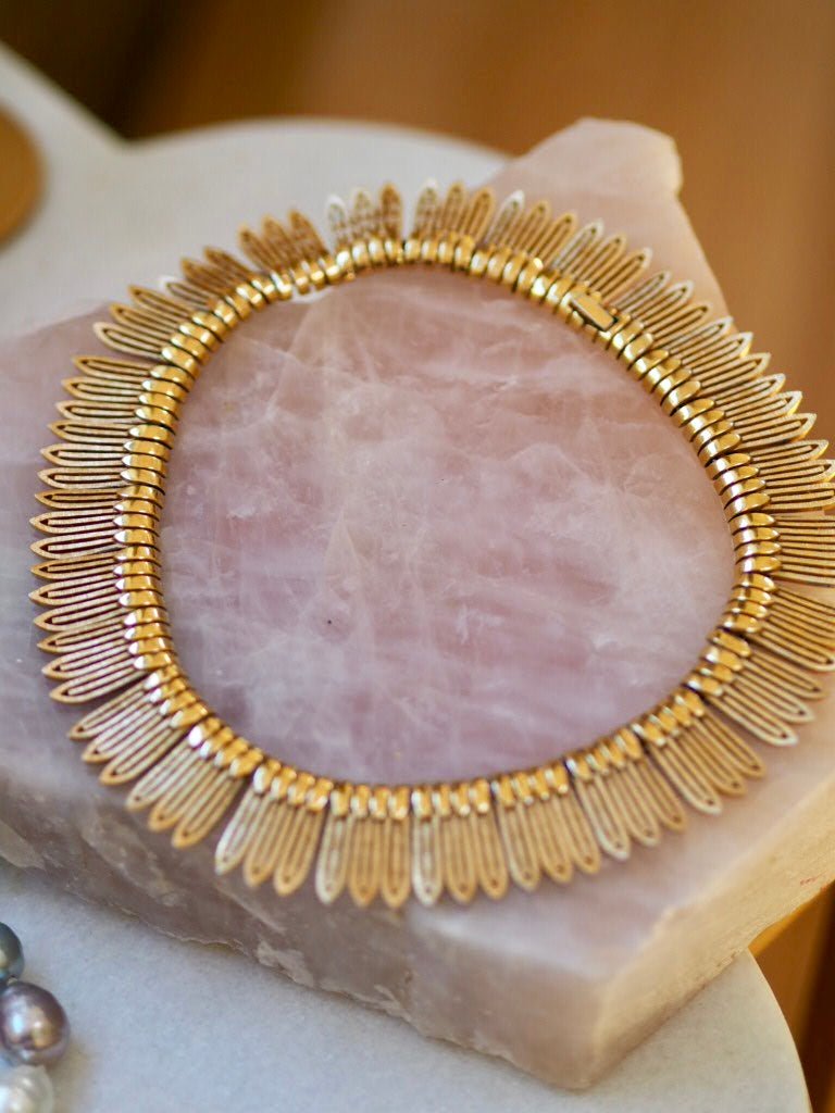 Egyptian revival Trifari 1960’s choker necklace - Natalia Willmott