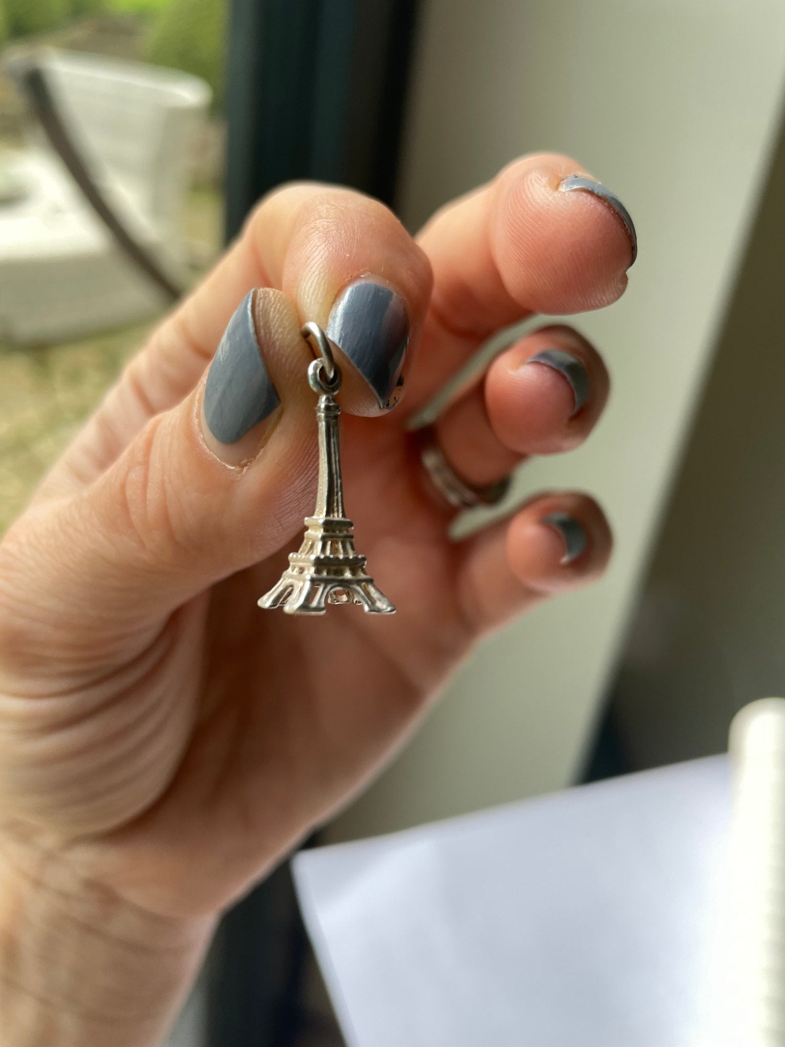 Eiffel Tower vintage silver charm - Natalia Willmott