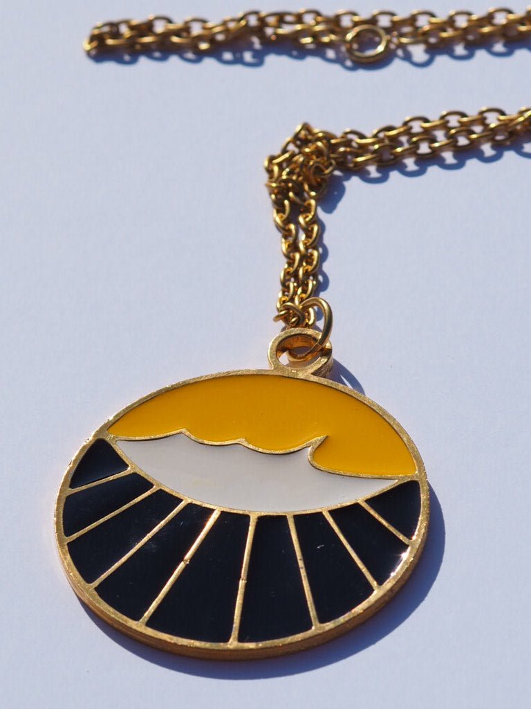 Enamel sunset/ sunrise vintage pendant necklace - Natalia Willmott