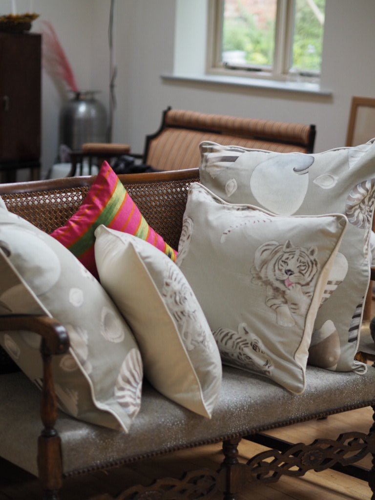 Extra large cushion with shell fabric - Natalia Willmott