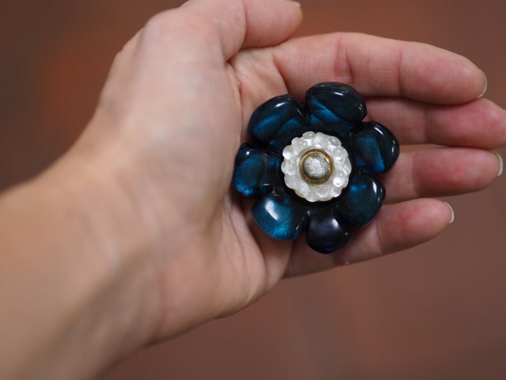 "Florina" midnight blue brooch - Natalia Willmott
