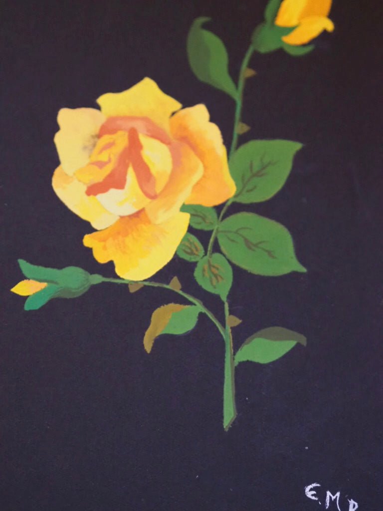 Folk Art vintage small floral gouaches - Natalia Willmott