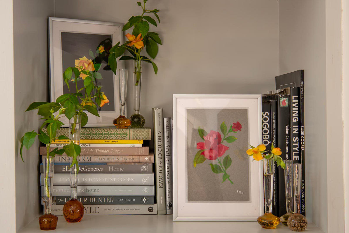 Folk Art vintage small floral gouaches - Natalia Willmott