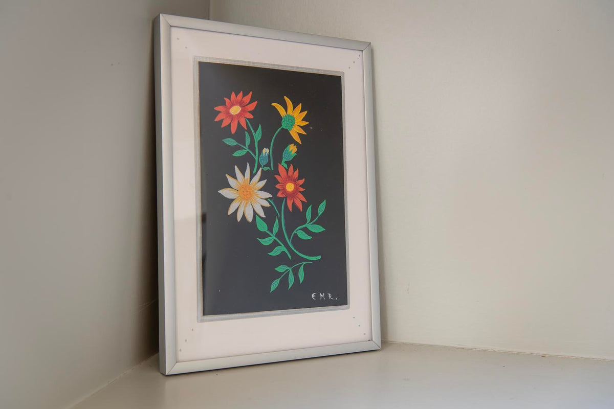 Folk Art vintage small floral gouaches - Natalia Willmott