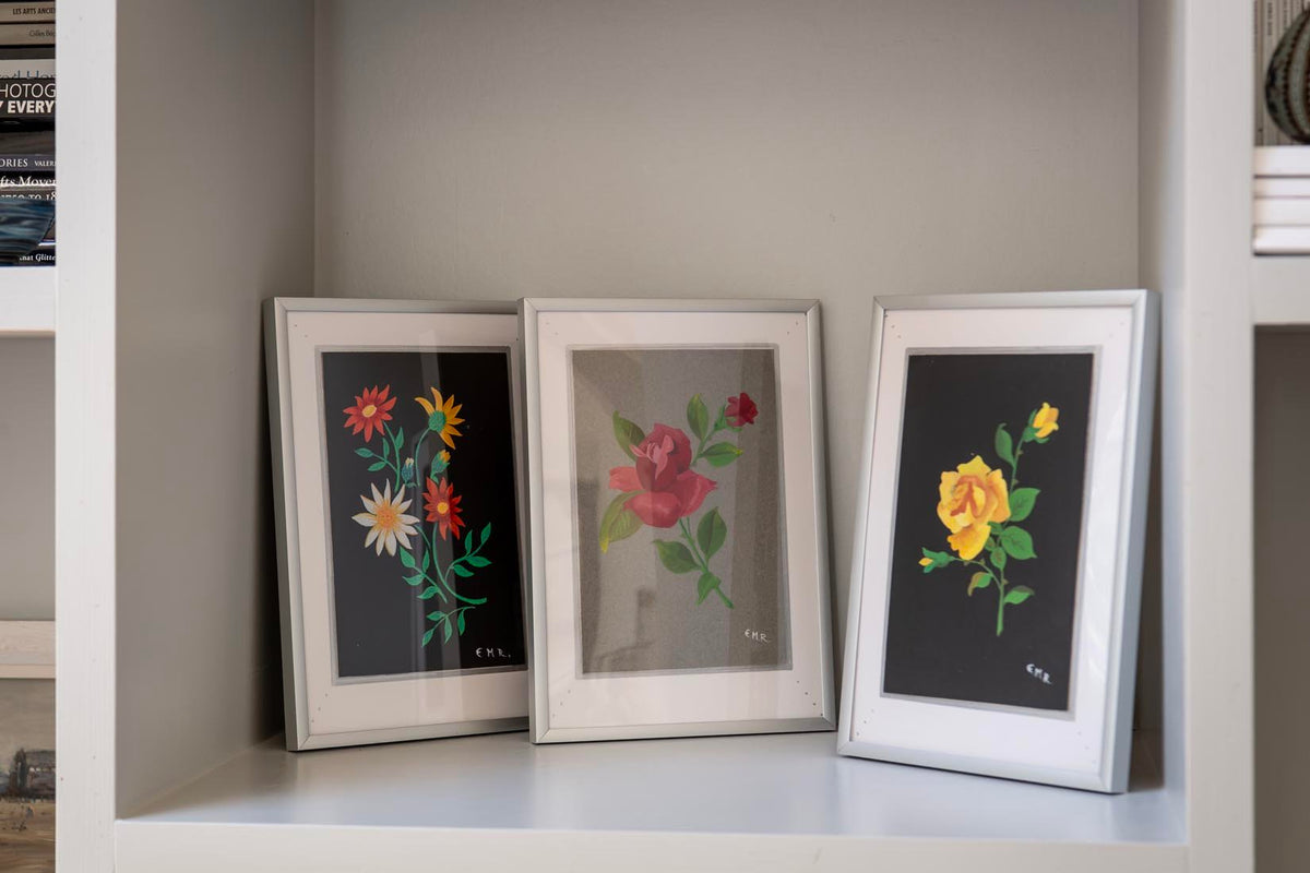 Folk Art vintage small floral gouaches - Natalia Willmott
