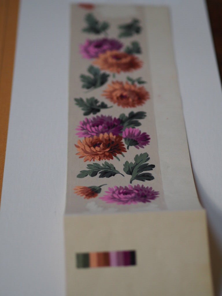 French antique Chrysanthenum ribbon design - Natalia Willmott