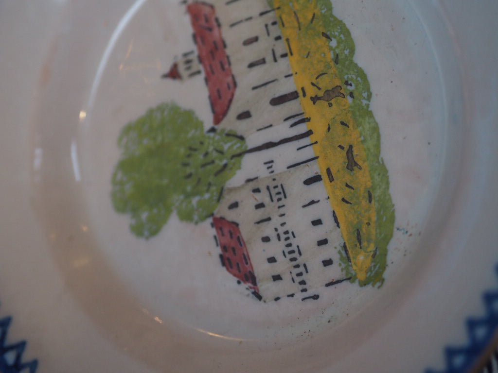 French faience Charolles plate - a walk in nature - Natalia Willmott