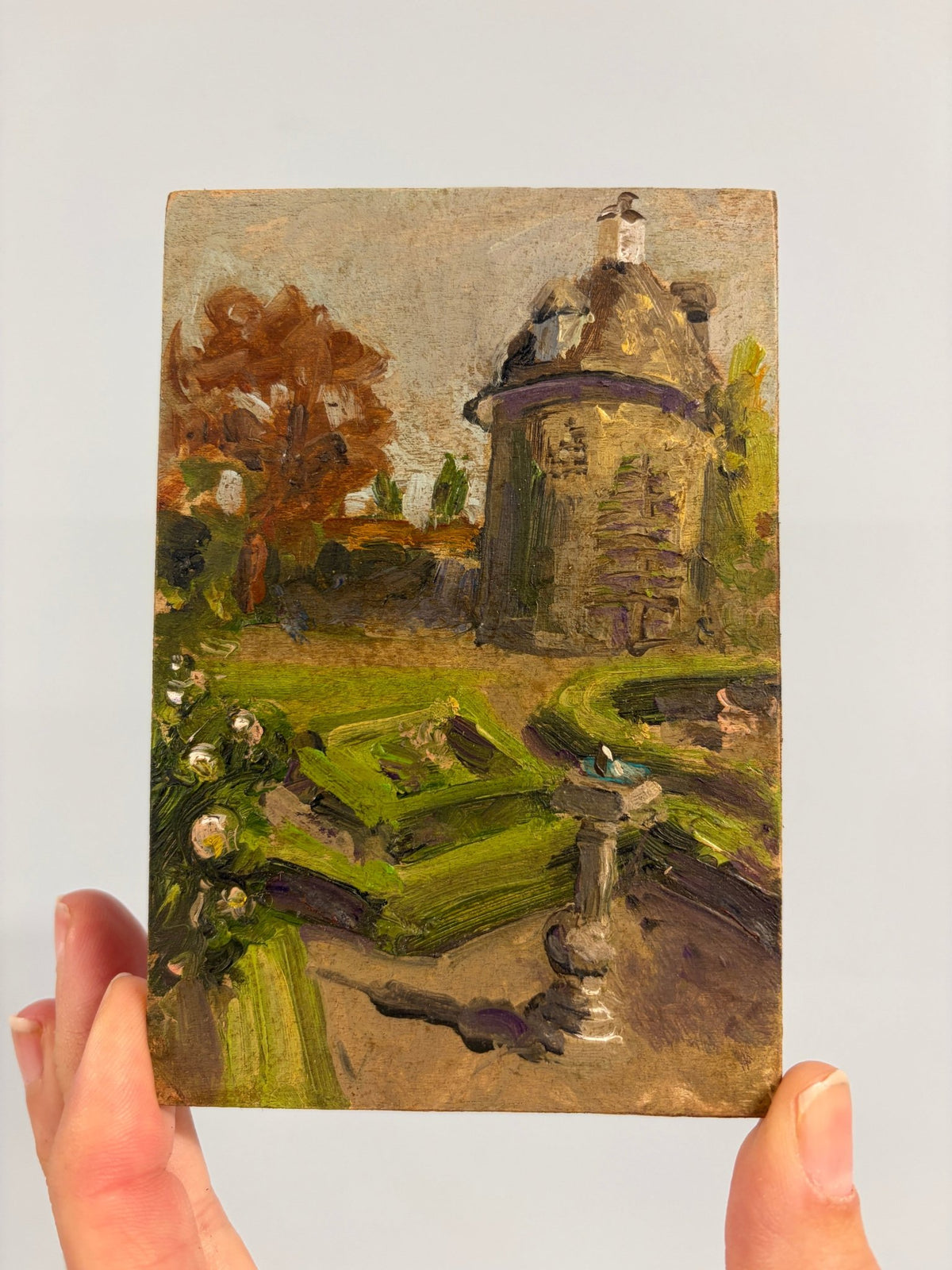 Garden view small oil painting - Natalia Willmott