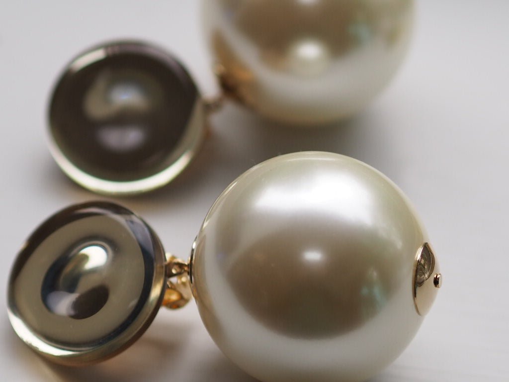 Giant pearl clip on earrings - Natalia Willmott