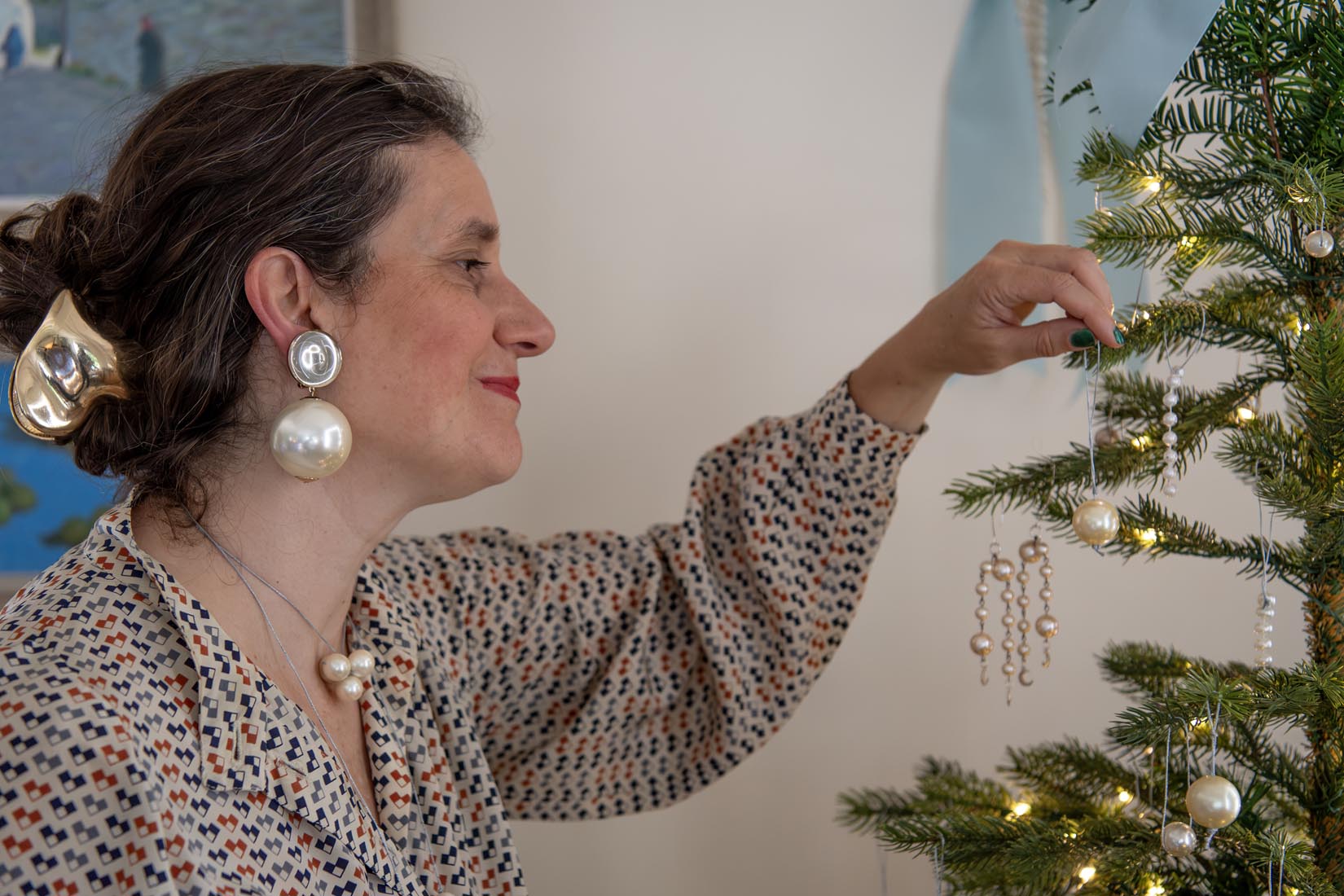 Giant pearl clip on earrings - Natalia Willmott